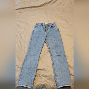 Ba&sh Amber high rise straight leg denim, size 1